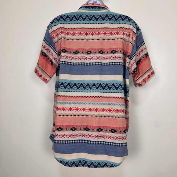 VINTAGE Kikomo Button Up Shirt Womens M Aztec Southwestern Western - Picture 5 of 9